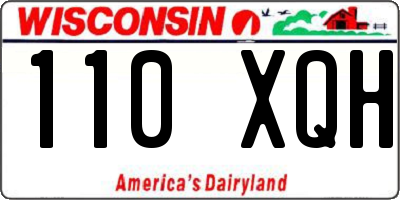 WI license plate 110XQH