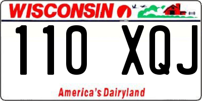 WI license plate 110XQJ