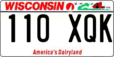 WI license plate 110XQK