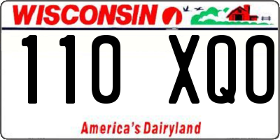 WI license plate 110XQO