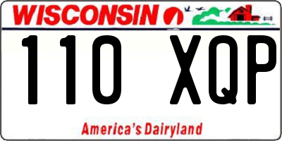 WI license plate 110XQP