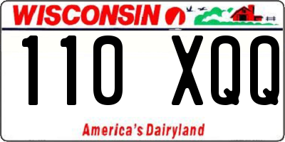 WI license plate 110XQQ