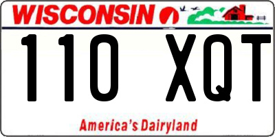 WI license plate 110XQT