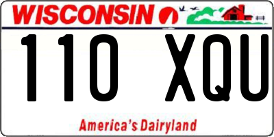 WI license plate 110XQU
