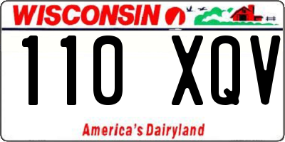 WI license plate 110XQV