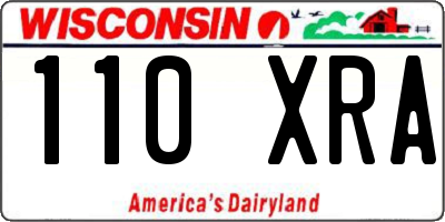 WI license plate 110XRA