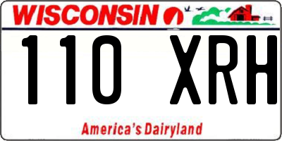 WI license plate 110XRH