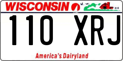 WI license plate 110XRJ