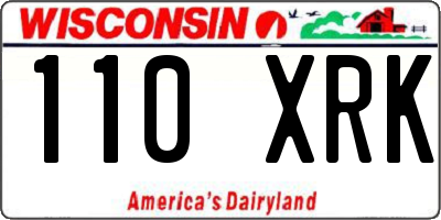 WI license plate 110XRK
