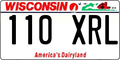 WI license plate 110XRL