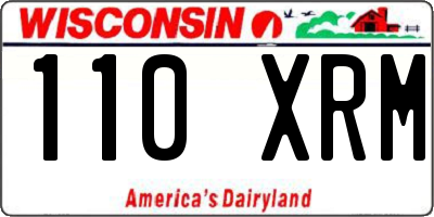 WI license plate 110XRM