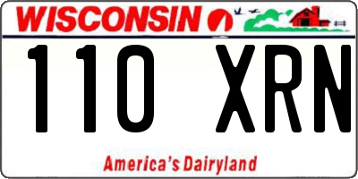WI license plate 110XRN