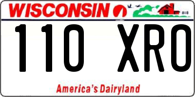 WI license plate 110XRO