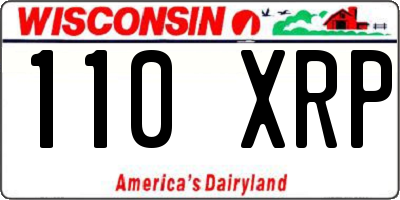 WI license plate 110XRP
