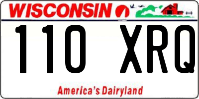 WI license plate 110XRQ