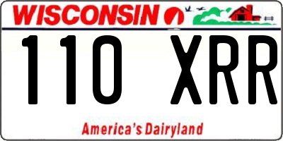 WI license plate 110XRR