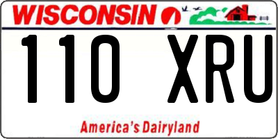 WI license plate 110XRU