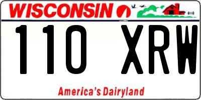 WI license plate 110XRW