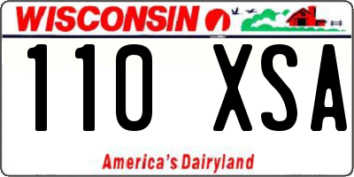 WI license plate 110XSA