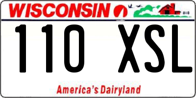 WI license plate 110XSL
