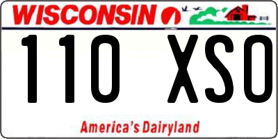WI license plate 110XSO