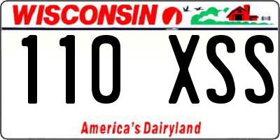 WI license plate 110XSS