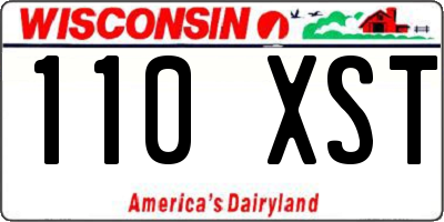 WI license plate 110XST