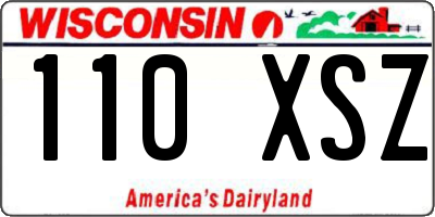 WI license plate 110XSZ