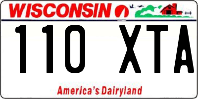 WI license plate 110XTA