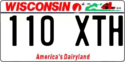 WI license plate 110XTH