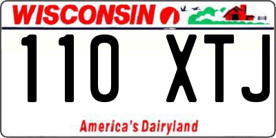 WI license plate 110XTJ