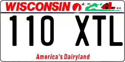 WI license plate 110XTL