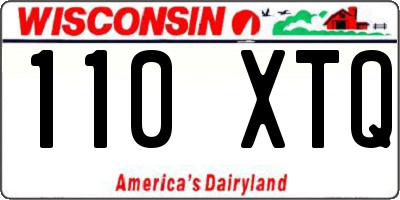 WI license plate 110XTQ