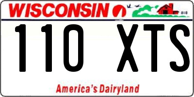 WI license plate 110XTS