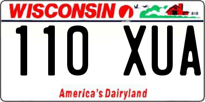WI license plate 110XUA