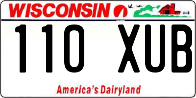 WI license plate 110XUB