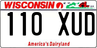 WI license plate 110XUD