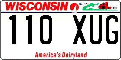 WI license plate 110XUG