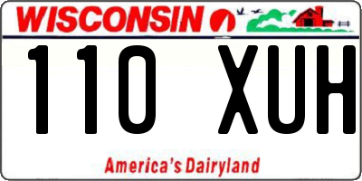WI license plate 110XUH