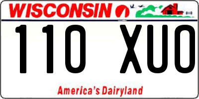WI license plate 110XUO