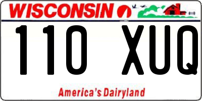 WI license plate 110XUQ