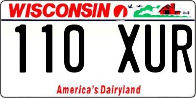 WI license plate 110XUR