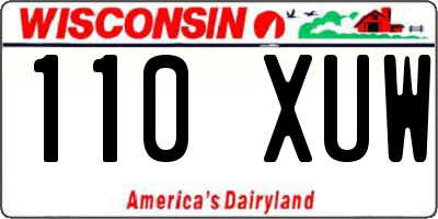 WI license plate 110XUW