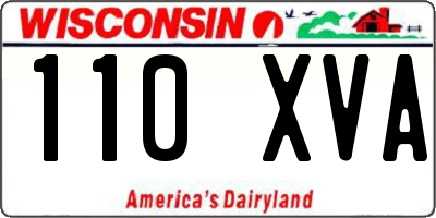 WI license plate 110XVA