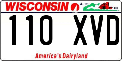 WI license plate 110XVD