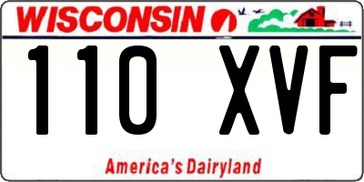 WI license plate 110XVF
