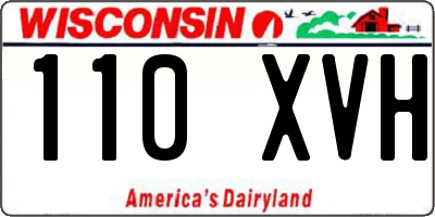 WI license plate 110XVH