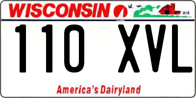 WI license plate 110XVL