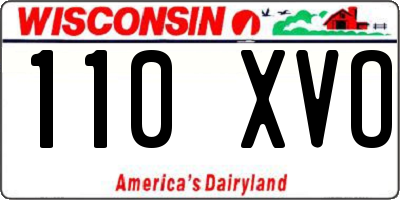 WI license plate 110XVO