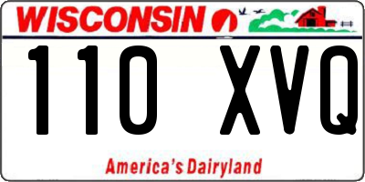WI license plate 110XVQ